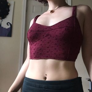 Maroon crop tank